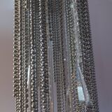 Swarovski wall lamp in silver-plated metal with crystal pendants.