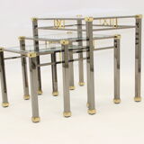 nest side tables Tables Miniset Gold and silver Eicholtz Lindon