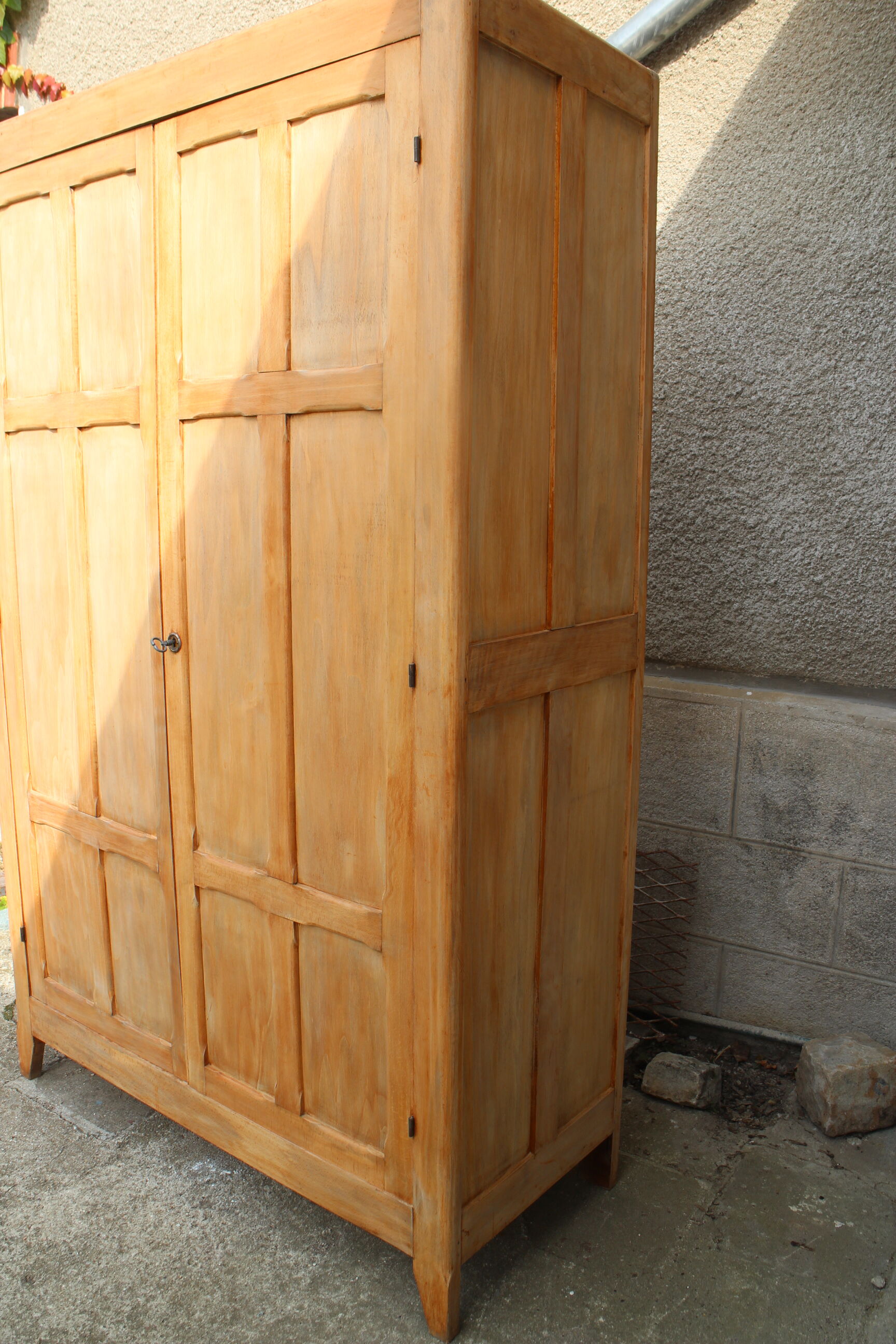 Parisian wardrobe in raw wood