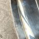 Plat ovale Ercuis en métal argenté, décor perlé