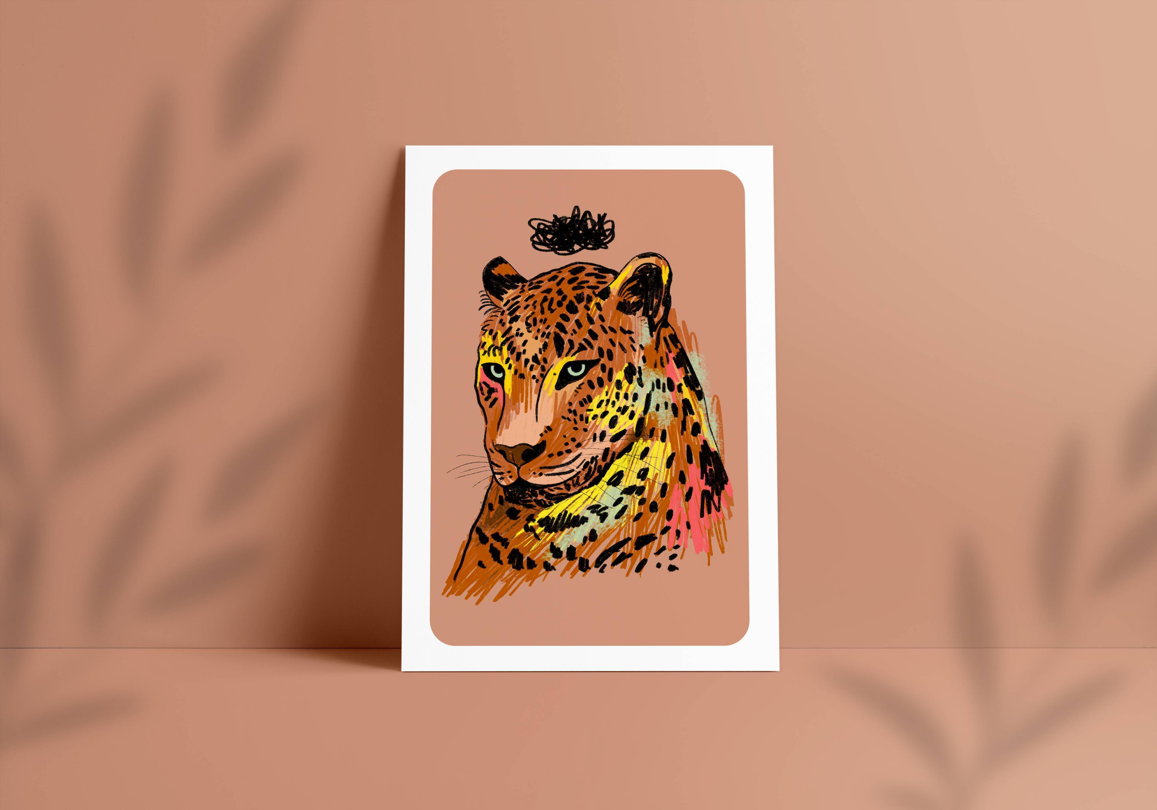 Illustration "Angry Leopard" Colors A4