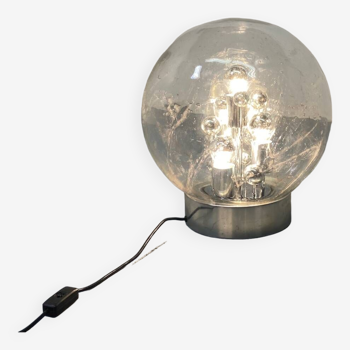 Lampe de table globe spoutnik vintage space age de doria leuchten, 1970s