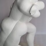 Original sculpture The Embrace signed Françoise Abraham patinated plaster 46 cm