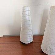 Trio of conical satin glass tulips, 1960s