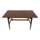 1960s large vintage minimalistic teak extendable dining table