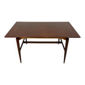 Table à manger extensible en teck vintage minimaliste des années 1960.