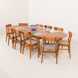 Arne Vodder extra long 290 cm teak extension table, for Sibast, Denmark 1960s