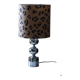 Delmas collection chrome-plated lamp with contemporary lampshade