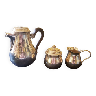 Christofle tea set. silver metal hallmark.