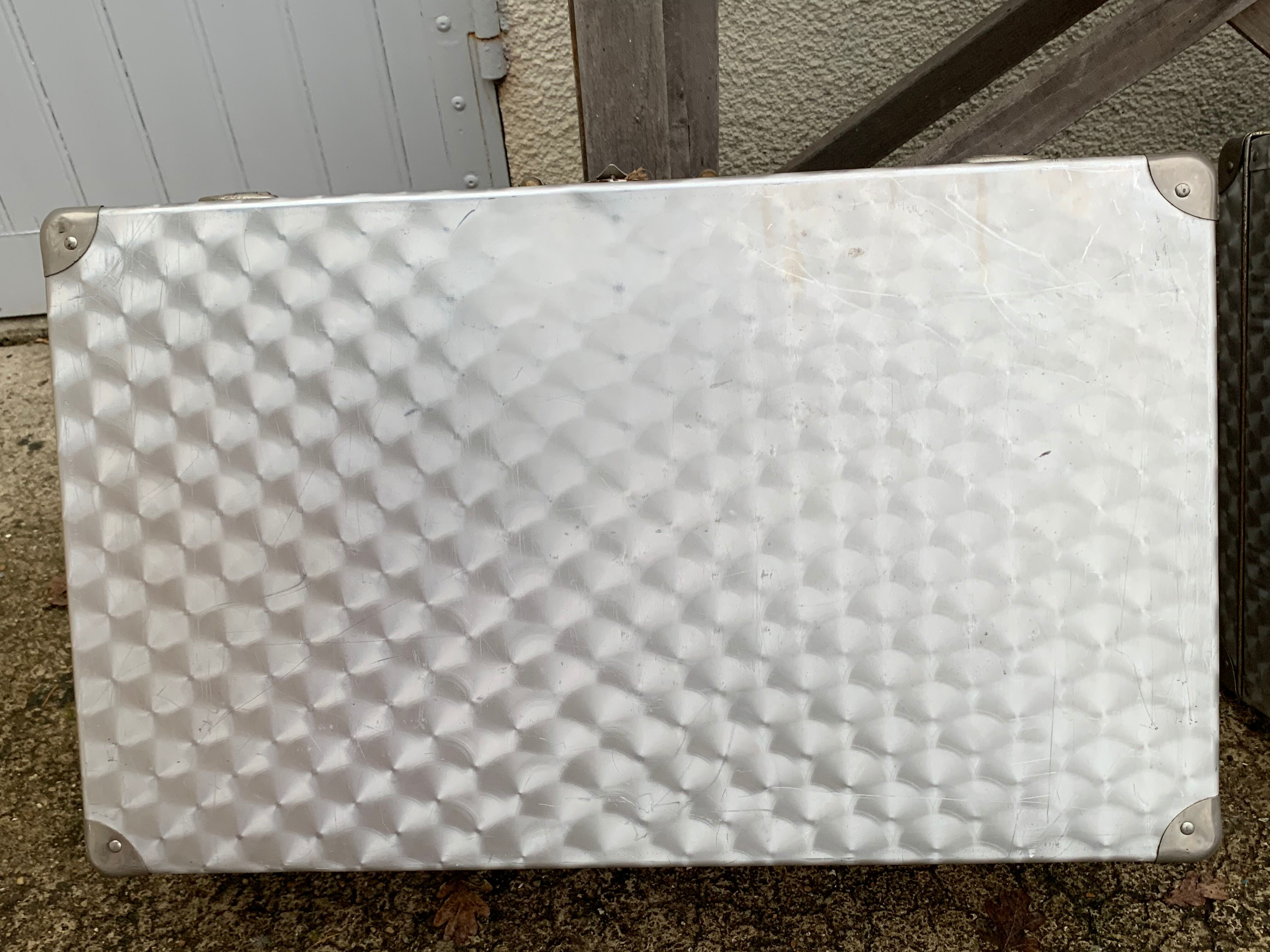 Vintage aluminum suitcases 1950