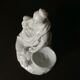 Vase Subject White Porcelain Young Woman at the Chicken