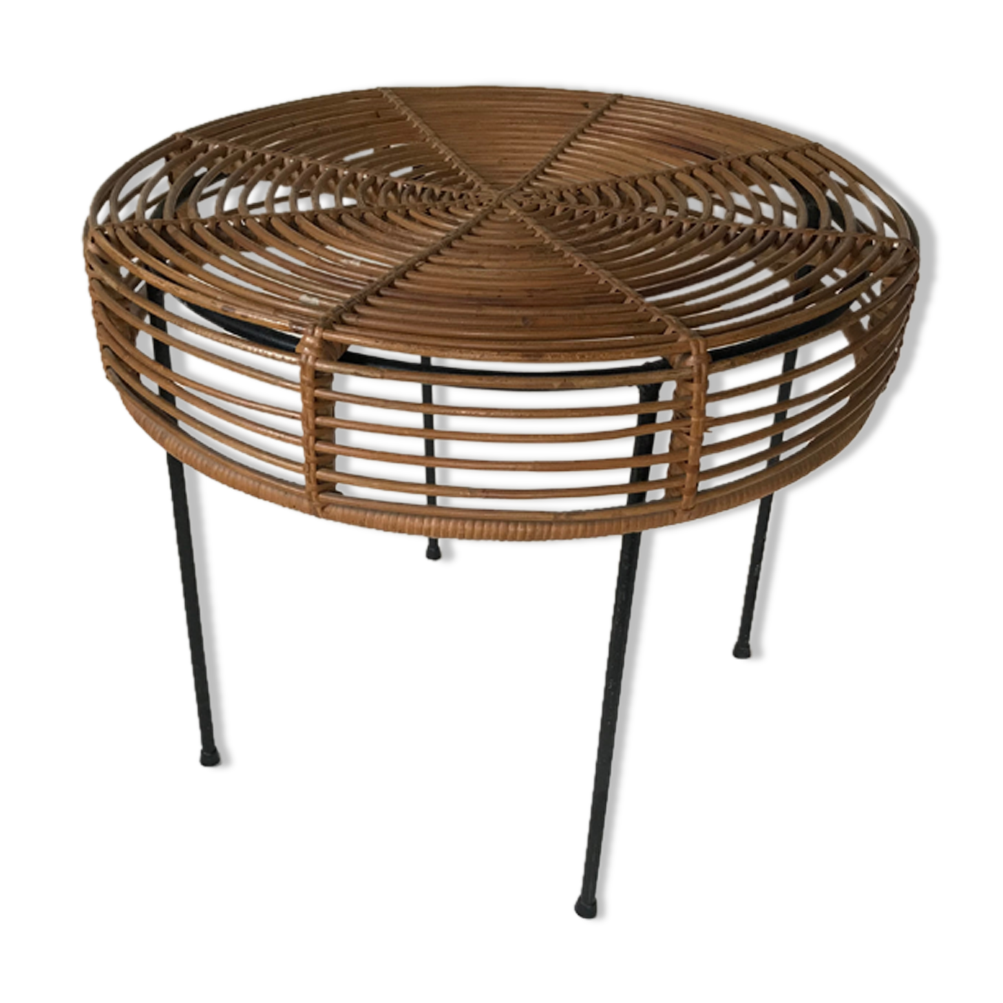 Rattan coffee table circa 1950