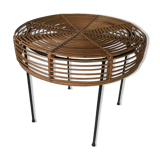 Rattan coffee table circa 1950