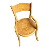 Fischel children's chair in curved wood and desk with 1 drawer