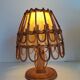 Pair of vintage bamboo lamps