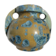 Vase grès de Pierrefonds signature au heaume FH glaçure bleu numéroté 431