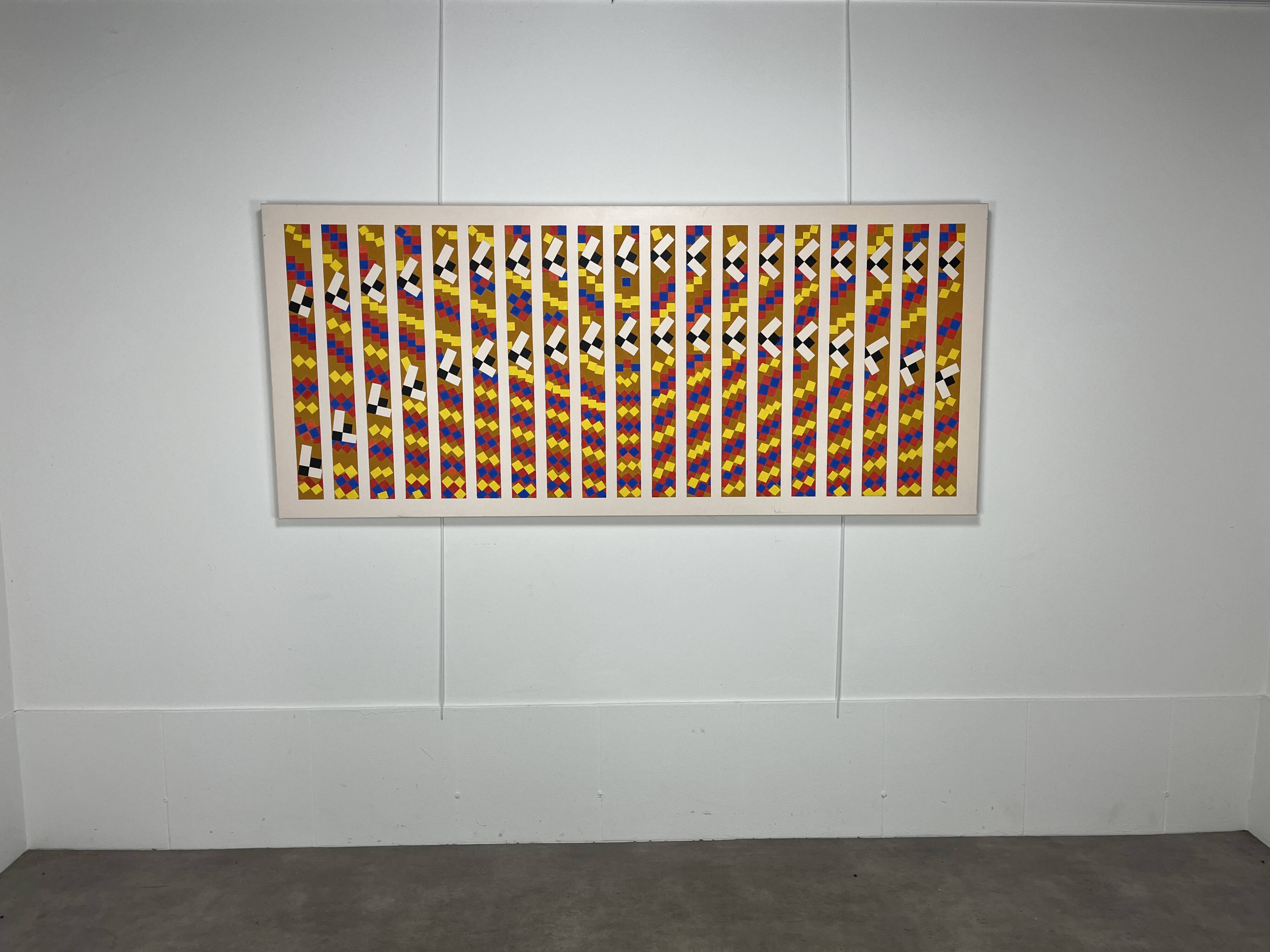 Unsigned XL contemporary art painting 195 cm