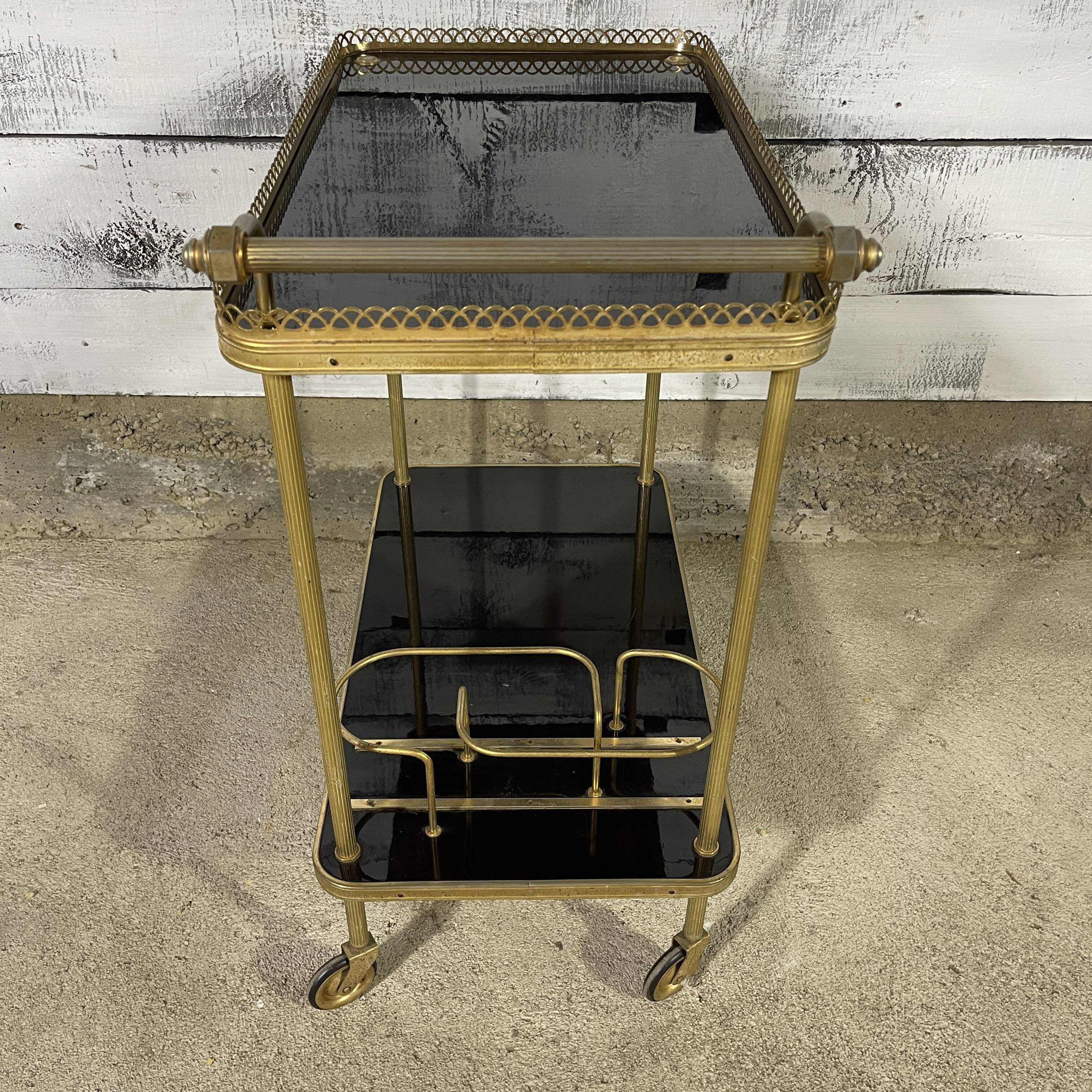 Vintage rolling service trolley