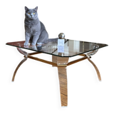 Glass coffee table