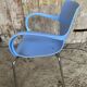 ACTA JIM Chair Design Chrome Metal + Vintage Light Blue Plastic Shell