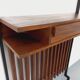 Vintage Italian hall cabinet with mirror and teak shelves