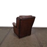 Vintage brown leather armchair