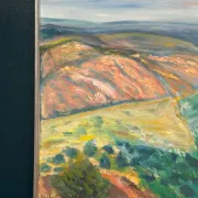 Original Swedish Oil on Canvas – "Landscape" by Lalla Blecher – Signed – Dated 1994 – Framed – 63 × 53 cm (24.8" × 20.9")