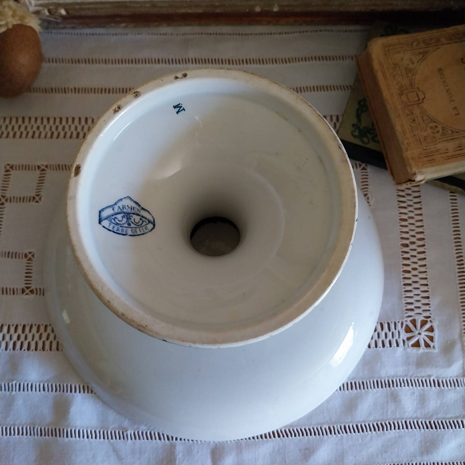 Iron earth compotier Sarreguemines model Carmen