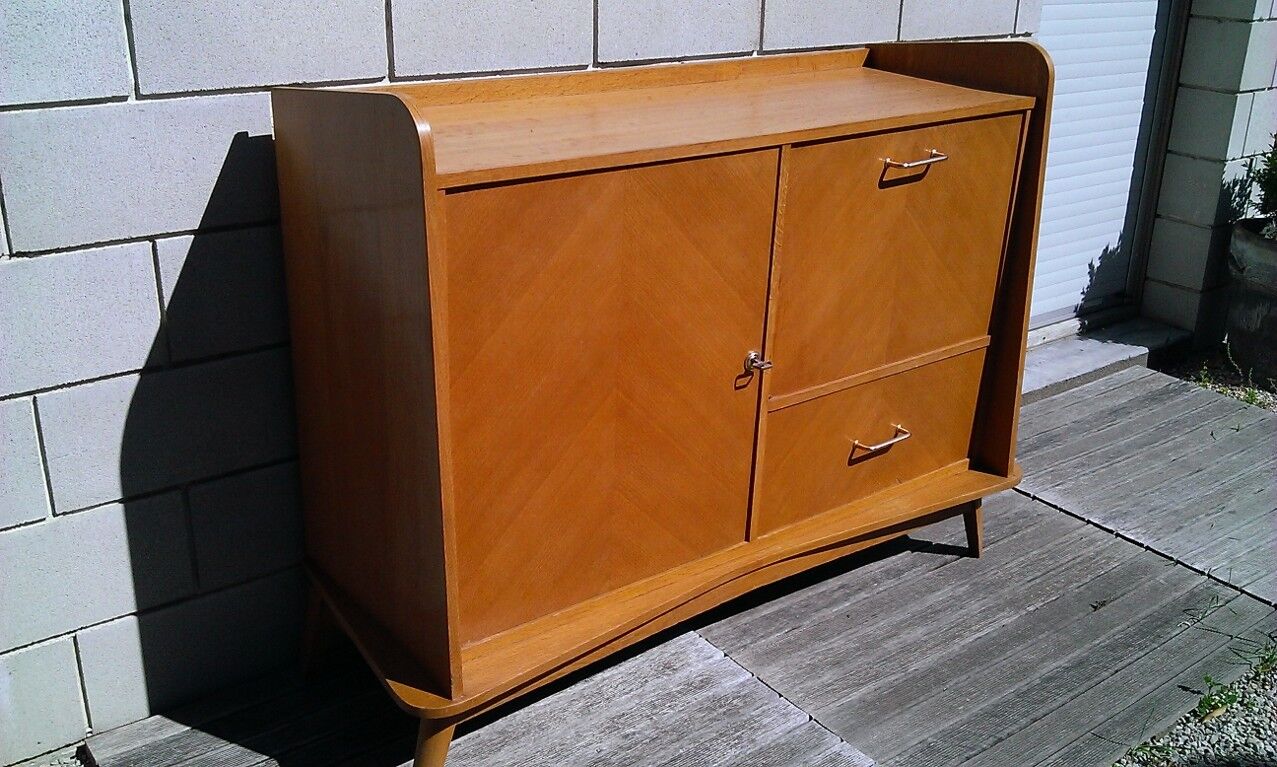 1950 blond oak buffet