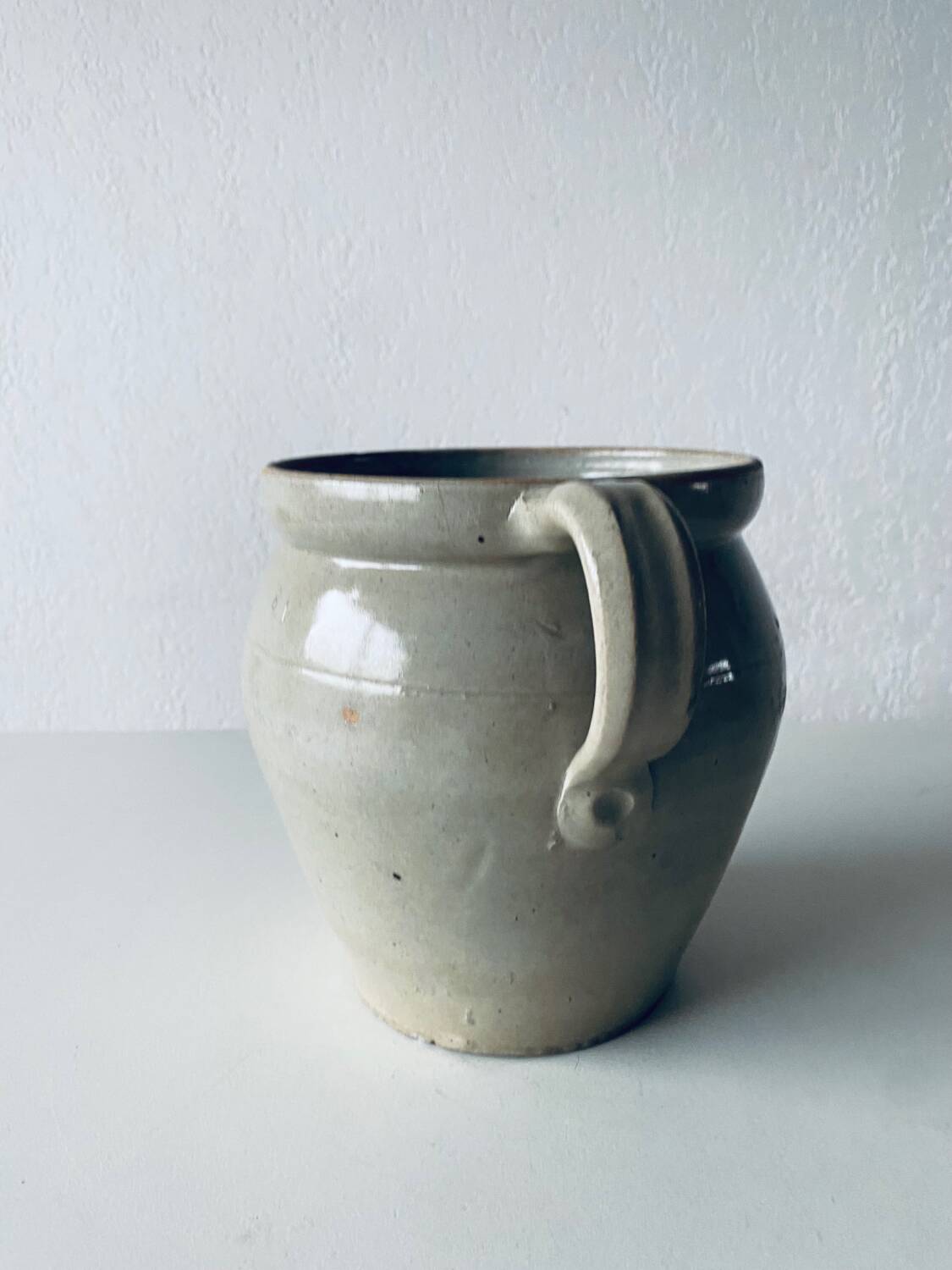 Antique glazed terracotta jug