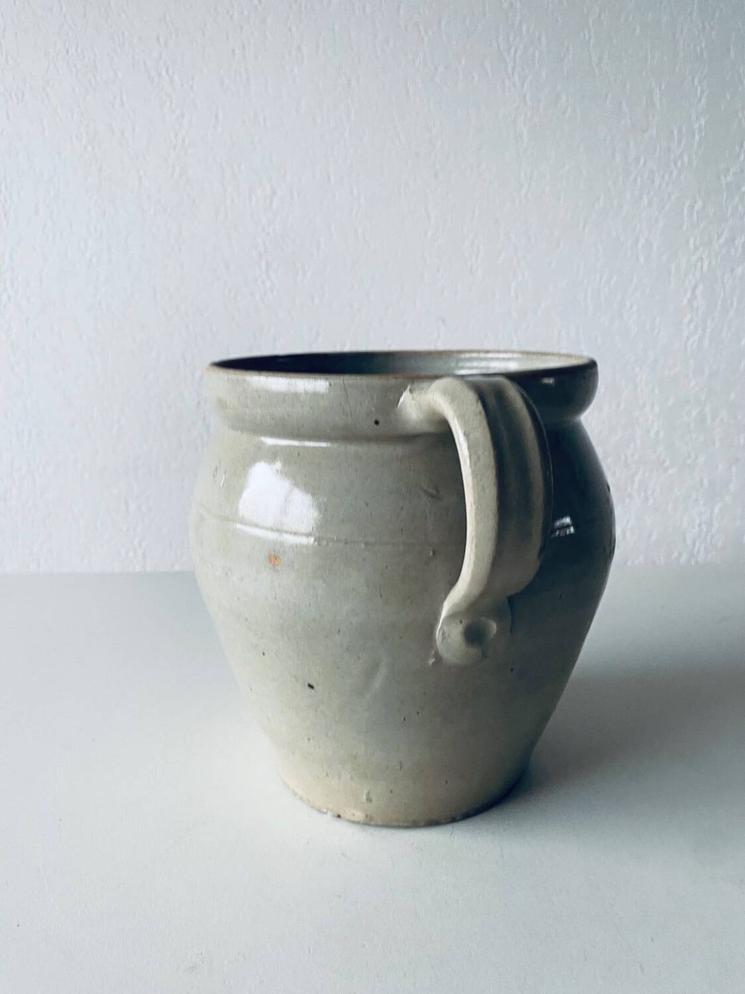 Antique glazed terracotta jug