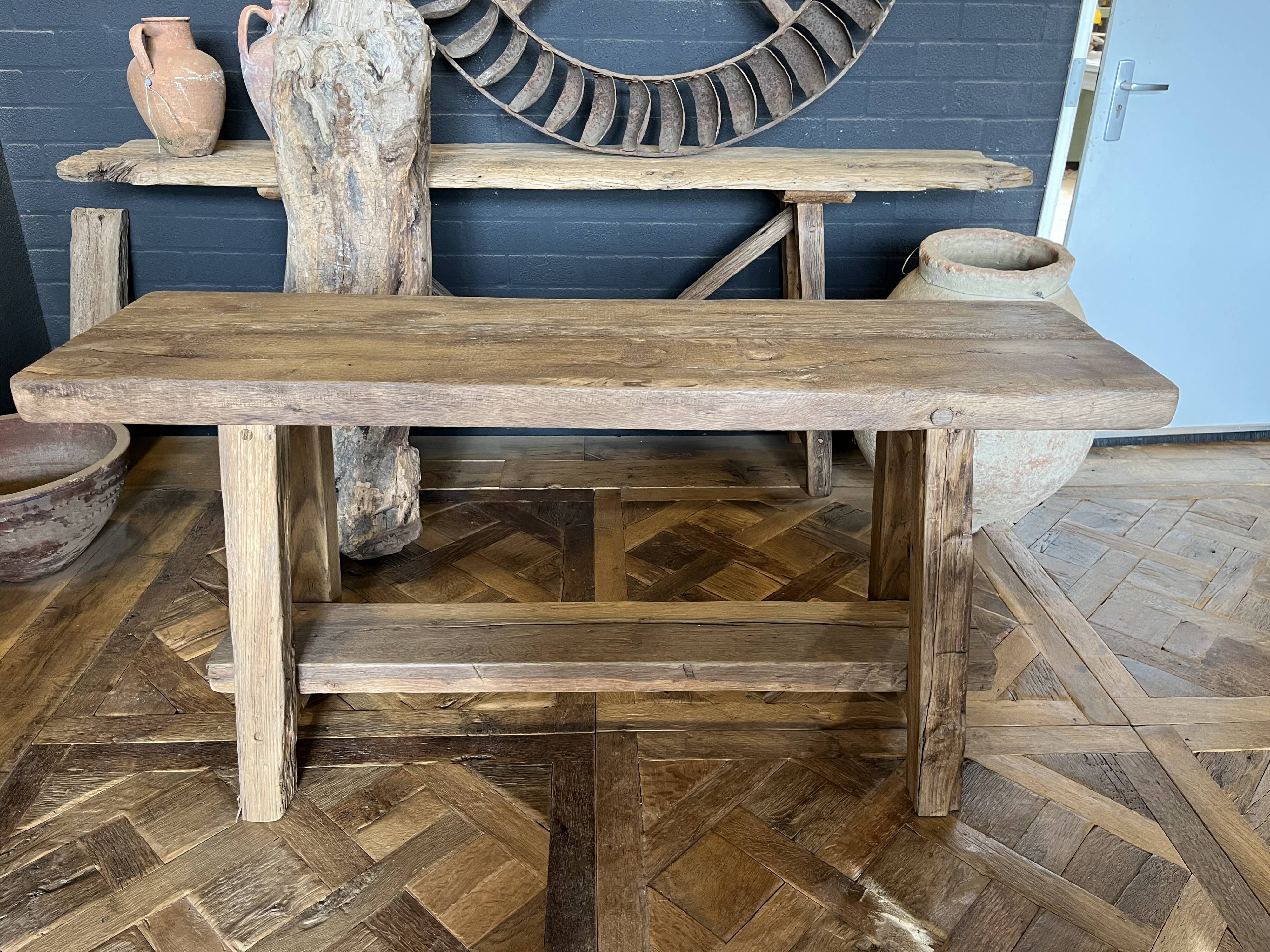 Console chêne massif ancien centenaire