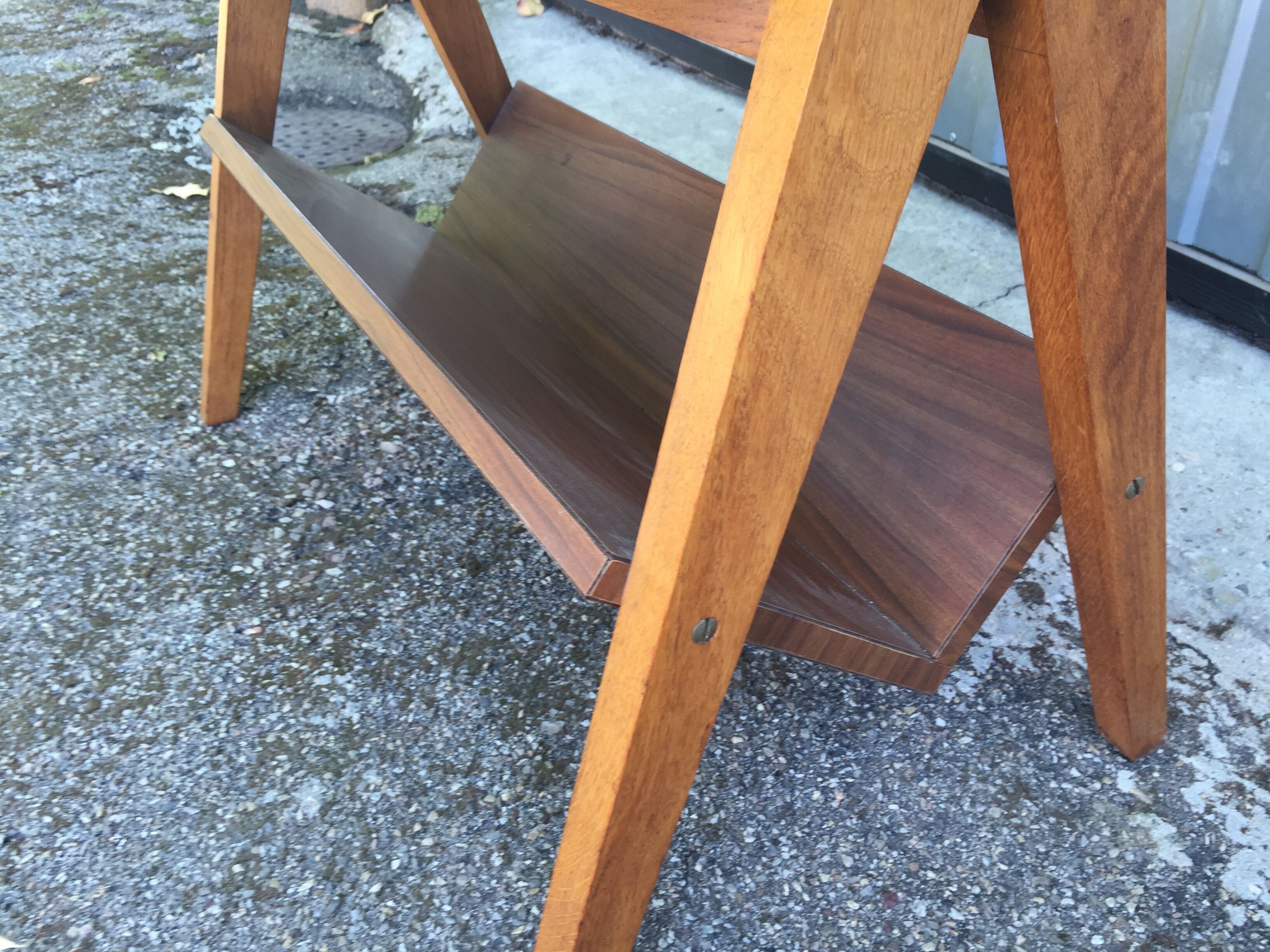 Scandinavian coffee table feet compass 1970