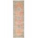 Vintage Turkish Oushak handmade wool cotton red runner rug 94x335