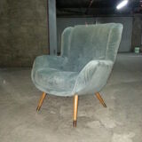 50 60 year flesh wing bergere Chair