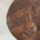 De Sede style pouf in leather patchwork, 1970s design