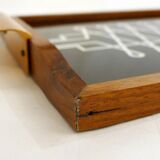 Plateau moderniste décor graphique miroir