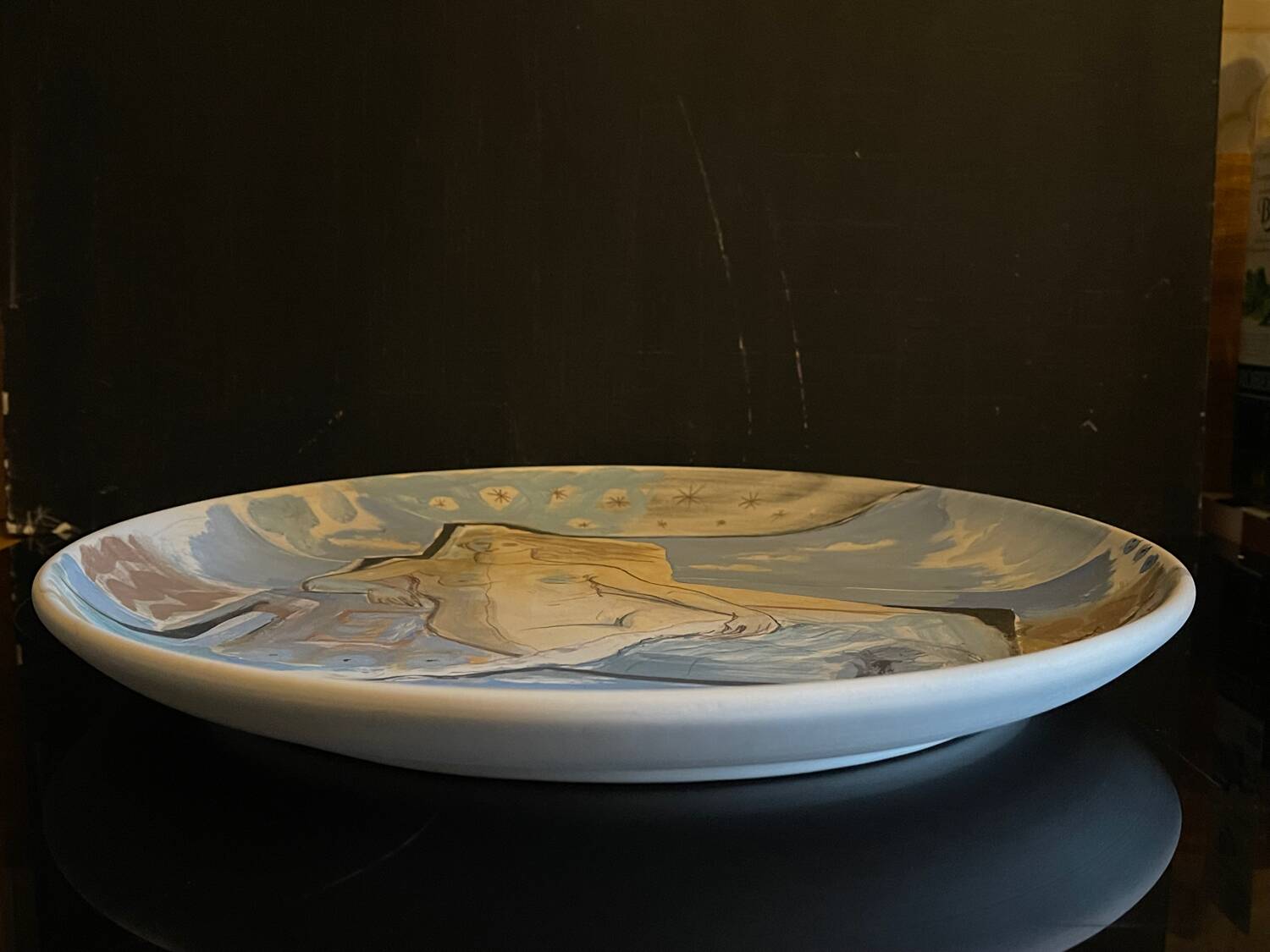 Unique signed ceramic plate