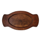 Vintage oak plateau engraved with parrots.
