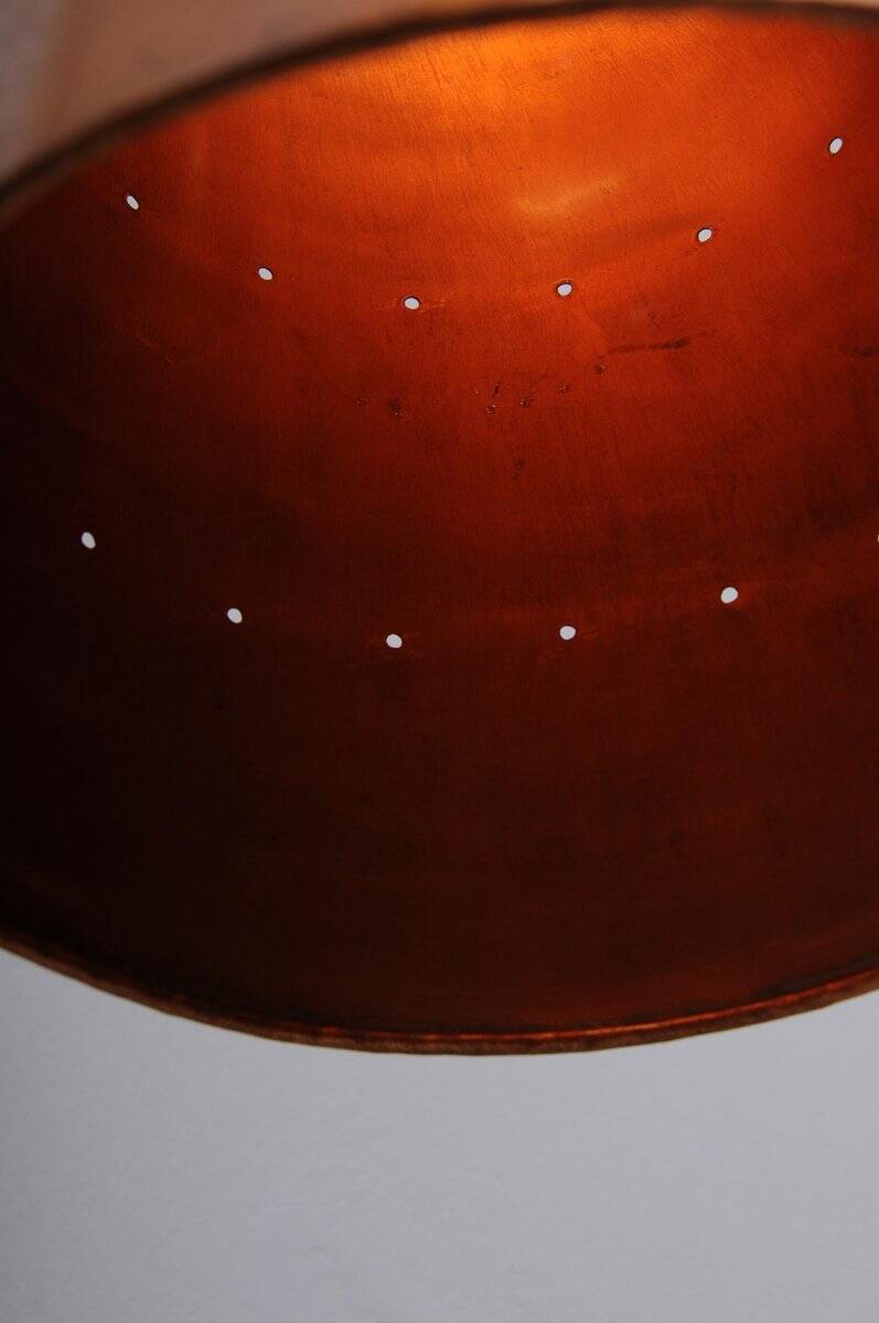 Large copper bag lamp, 1960s