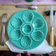 6 assiettes à huîtres pastels proceram