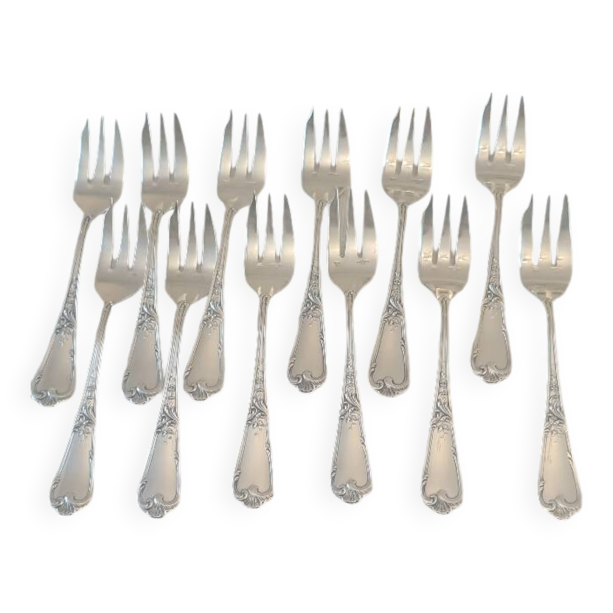12 Ercuis cake forks
