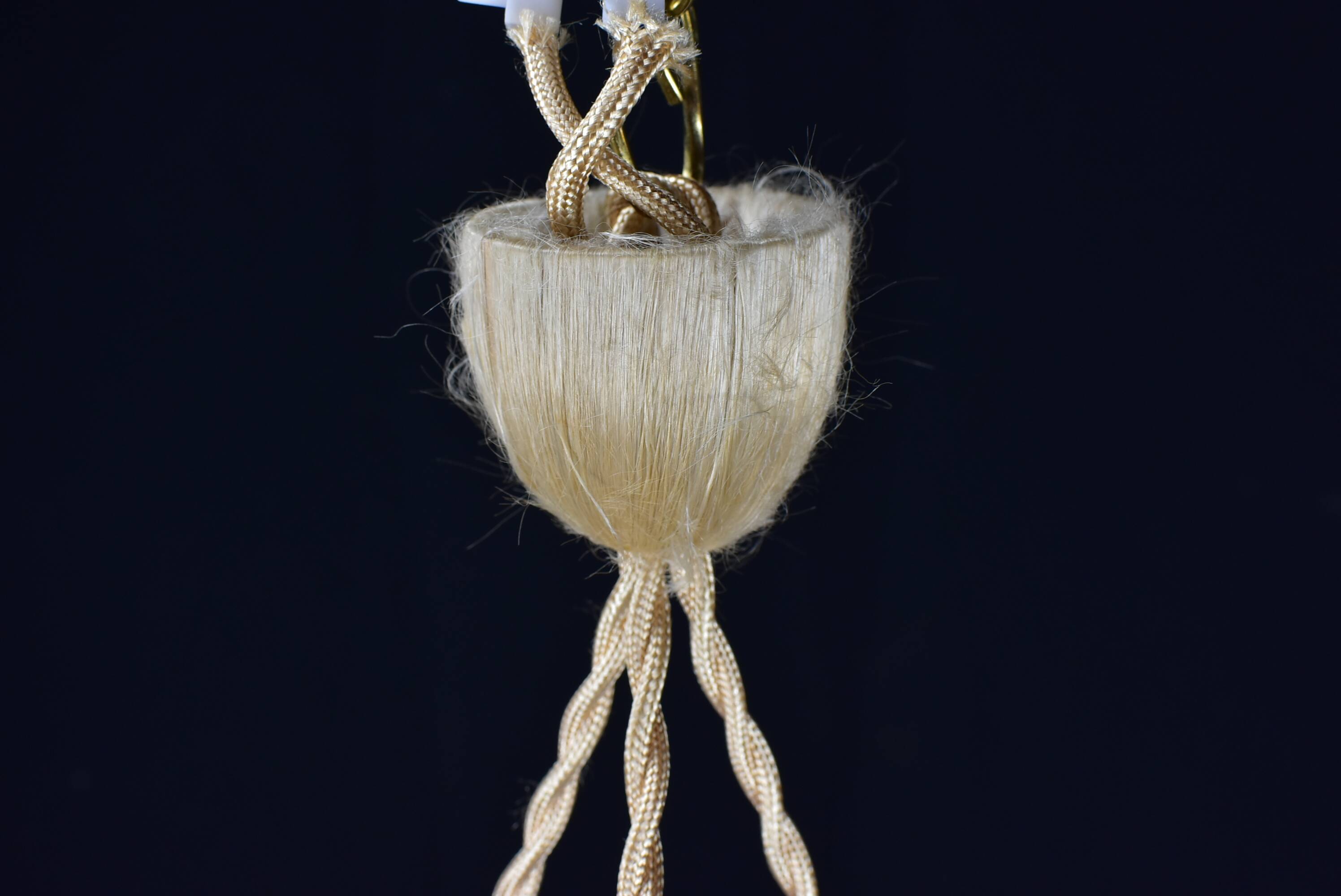 Glass ceiling light signed Aurys