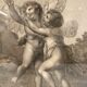 Antique print, Love and Fortune ,early XX century