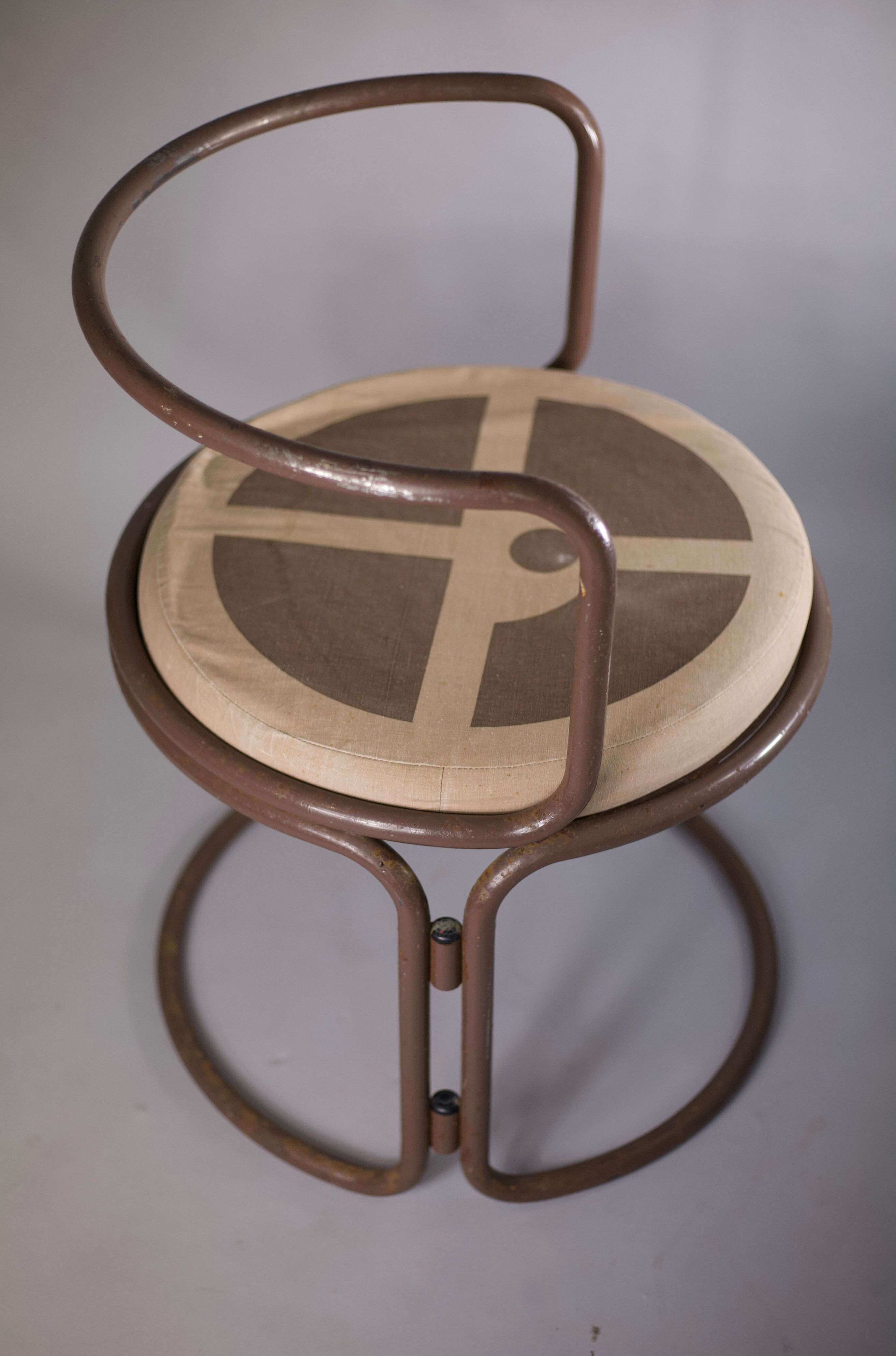 Chaise de Gae Aulenti, métal tubulaire, éditions Prisunic, 1969