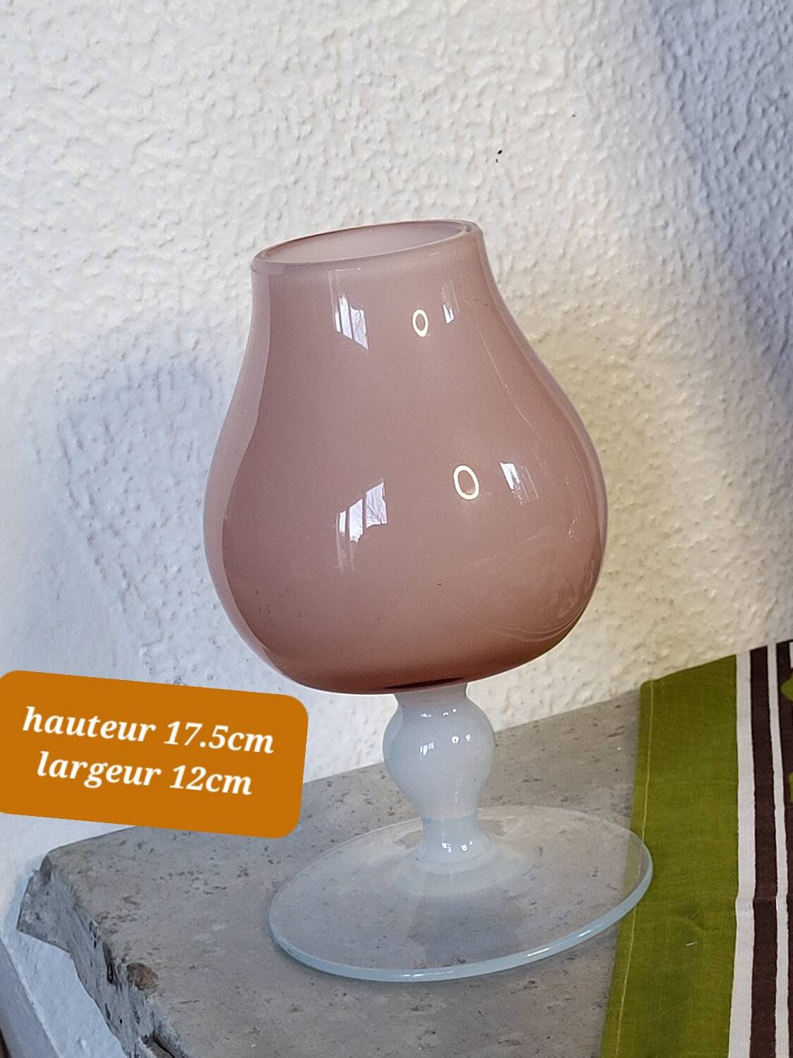 Opaline pink vase