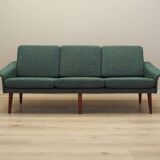 Canapé vert, design danois, années 1970, production : Danemark