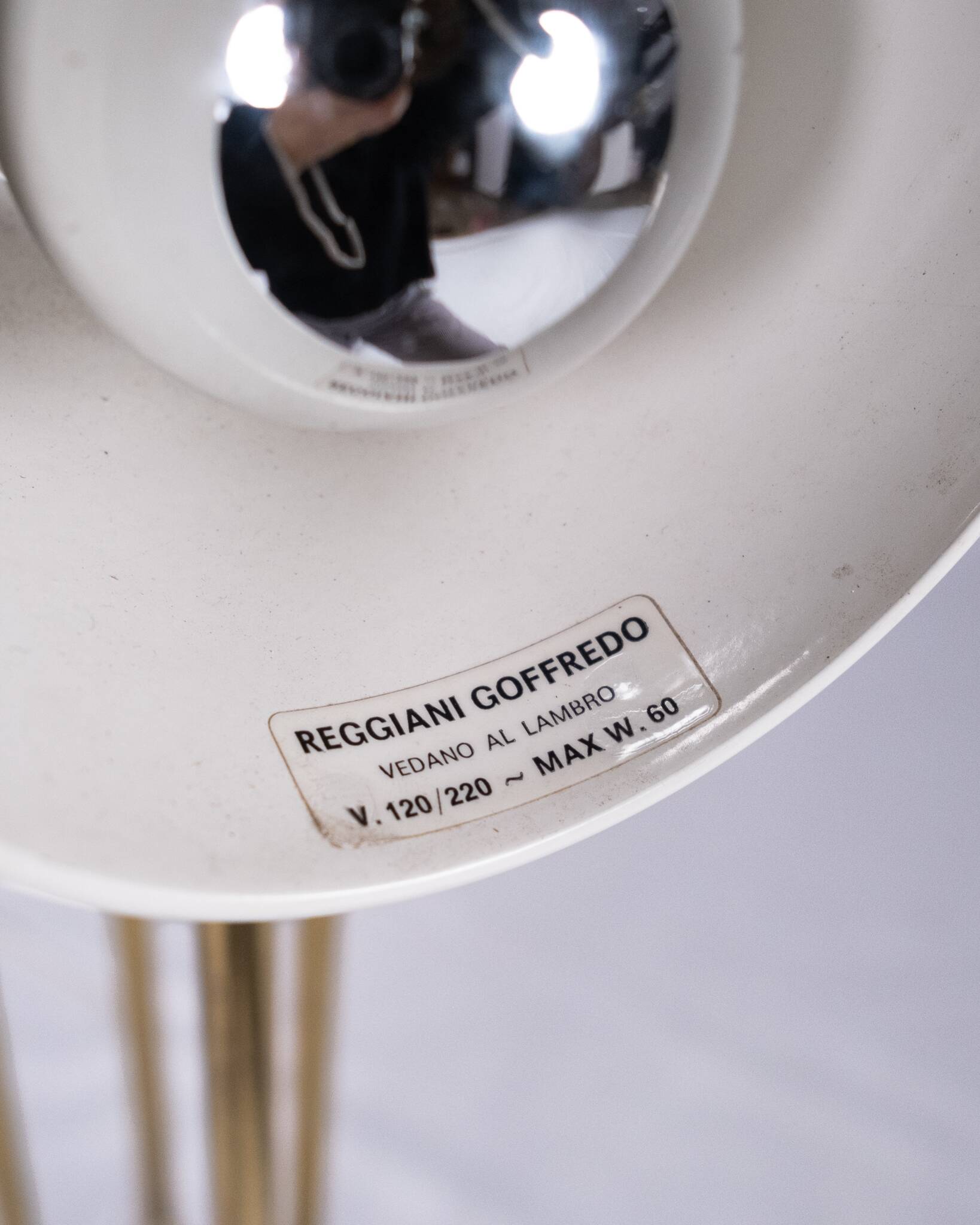Lampadaire en laiton par Goffredo Reggiani, Italie, 1970
