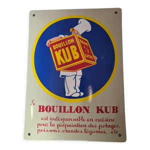 Plaque émaillée bouillon kub