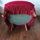 Lot de 2 fauteuils crapauds en velours rouge